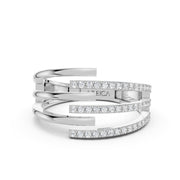 Trinity Curve Diamond Ring